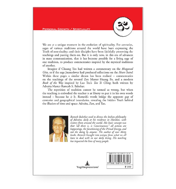 Advaita On Zen And Tao - Back Cover