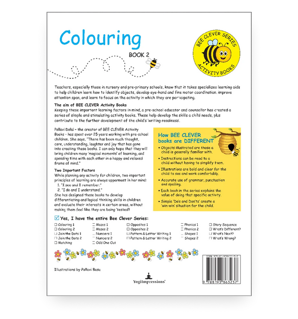 Bee Clever Series - Colouring - Book 1 - Back Cover