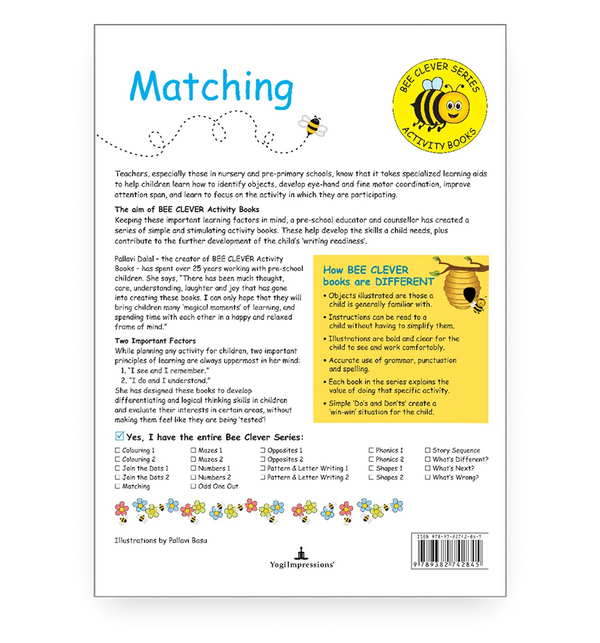 Bee Clever Series - Matching - Back Cover