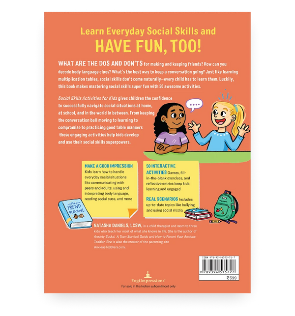 Social Skills Activities For Kids - Back Cover