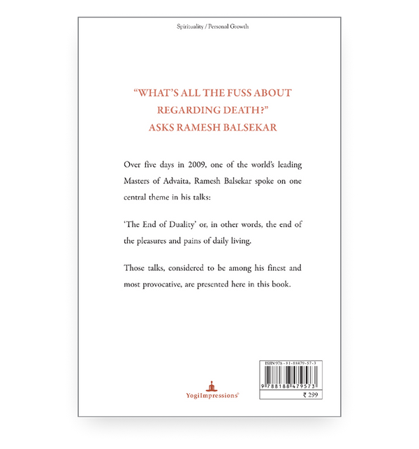 The End Of Duality - Back Cover