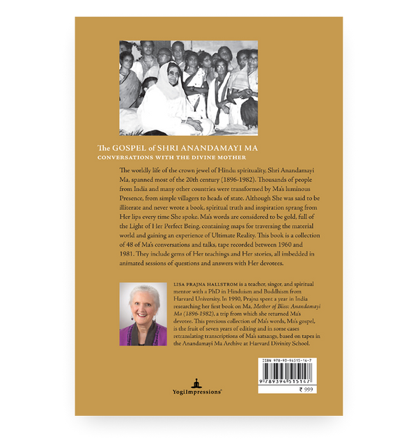 The Gospel Of Shri Anandamayi Ma Volume 2 - Back Cover