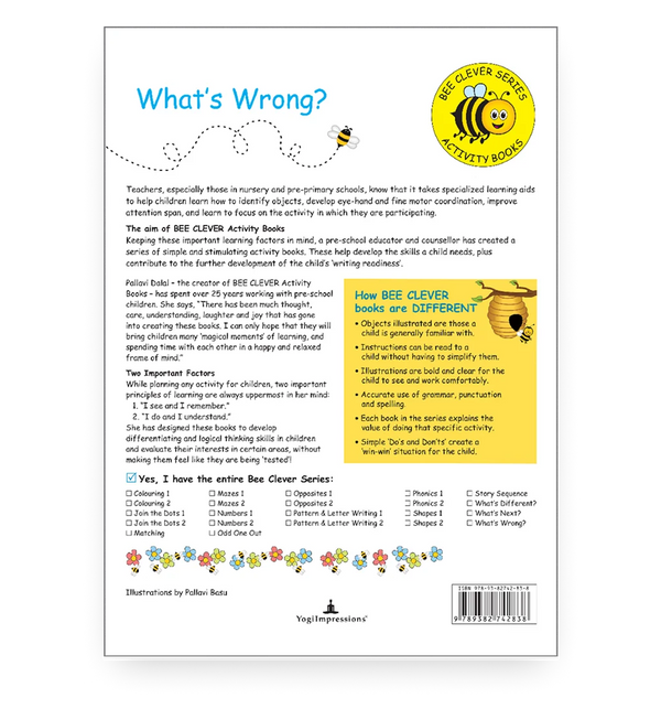 Bee Clever Series - What's Wrong? - Back Cover