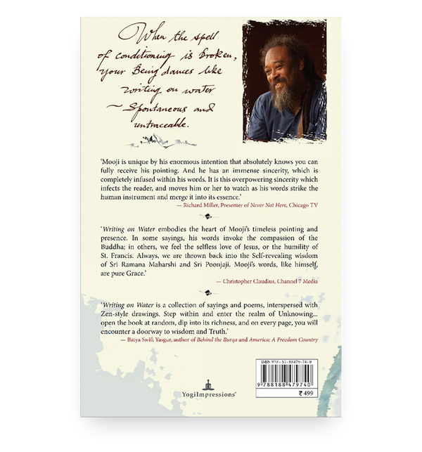 Writing On Water - Back Cover